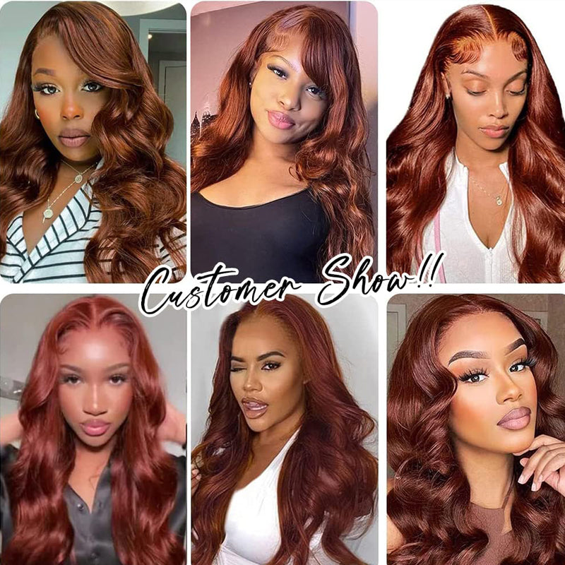 Reddish Brown Lace Front Wigs Human Hair 13x4 Body Wave Wigs Human Hair Wig
