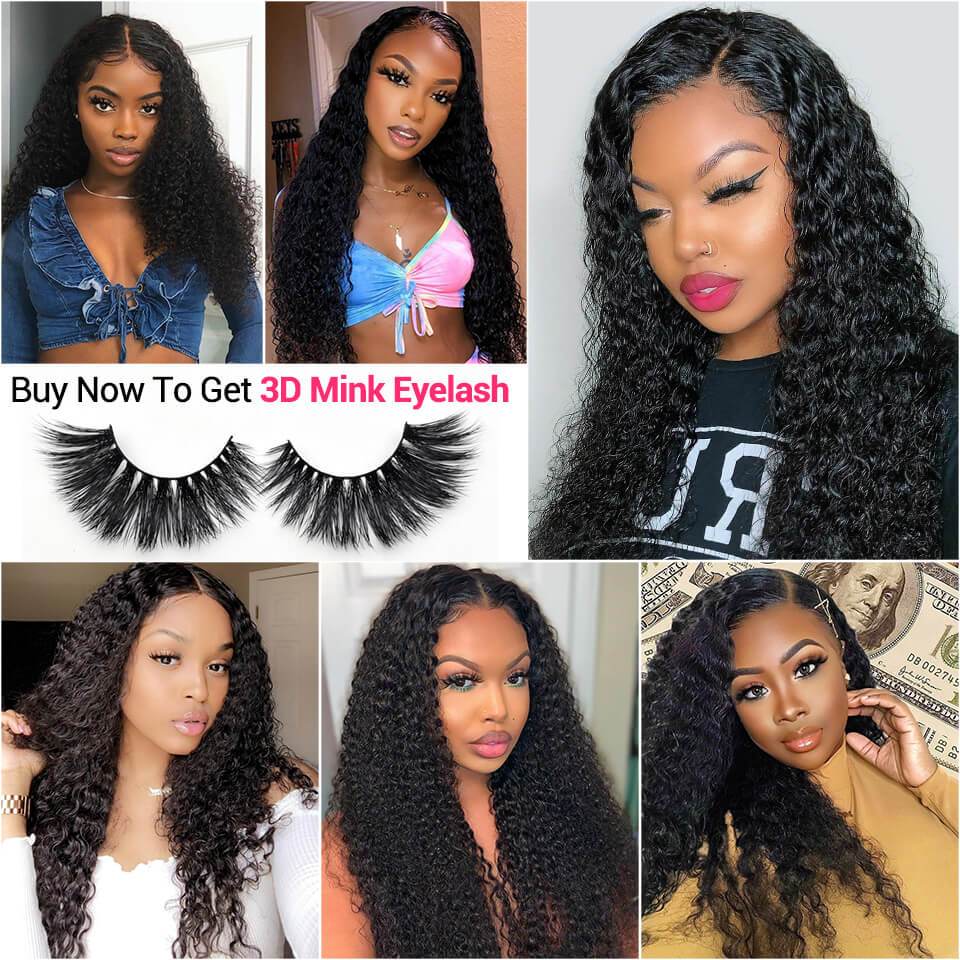 Brazilian Curly Virgin Hair Weave 4 Bundles with 4X4 Lace Closure Human Hair