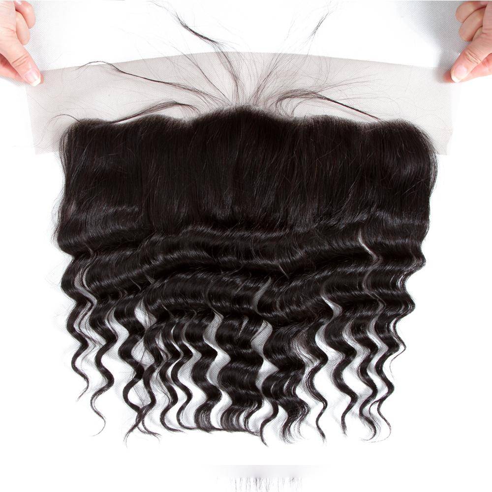 Malaysian Hair Loose Deep Wave Best Hair extensions 3 Bundles With Frontal