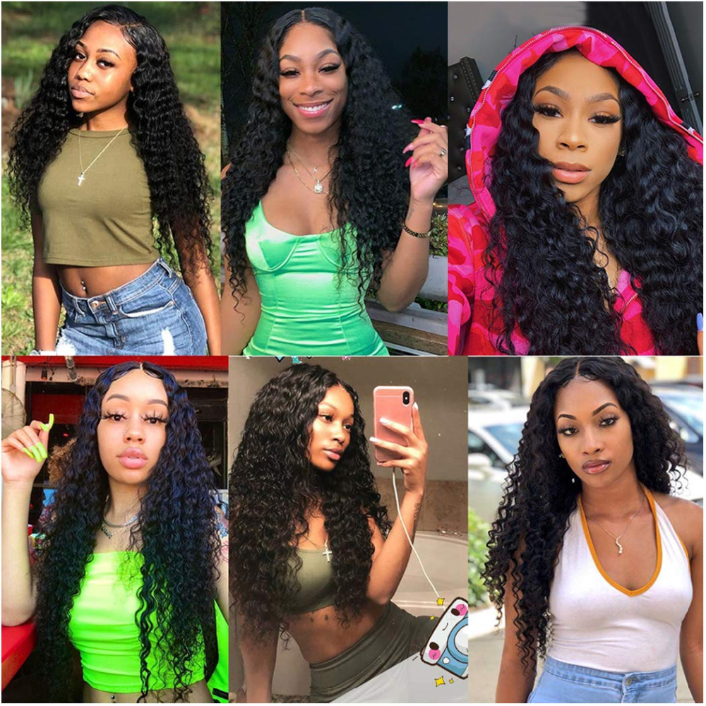 Water Wave Lace Front Wigs Human Hair Wigs For Black Women HD 13x4 Glueless Lace Front Wigs