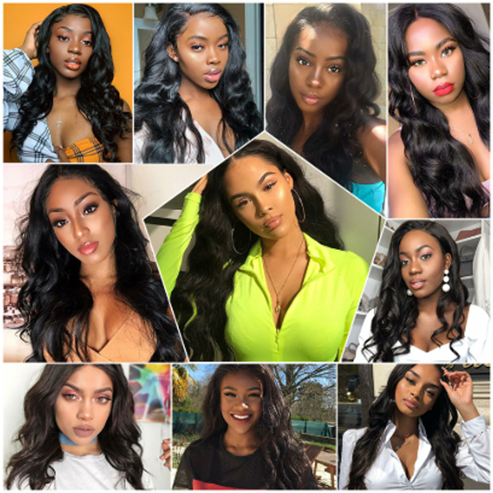 14A Body Wave Hair Human Hair Bundles 100% Unprocessed Virgin Human Hair Weave 3 Bundles Hair