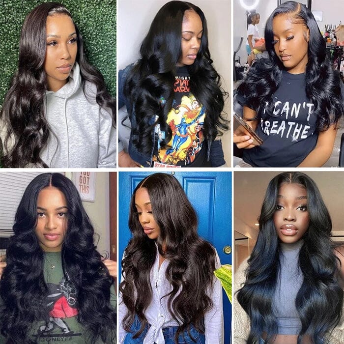 QT Hair Brazilian Body Wave Raw Virgin Human Hair Weave Bundles with Closure