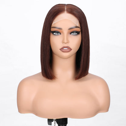 12A Bone Hair 4x4 Lace Bob Wigs Short Straight 100% Human Virgin Hair Wigs