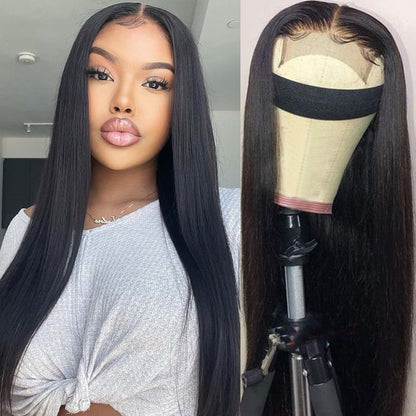 Straight Lace Front Wigs Human Hair for Women 4x4 HD Transparent Lace Closure Wigs
