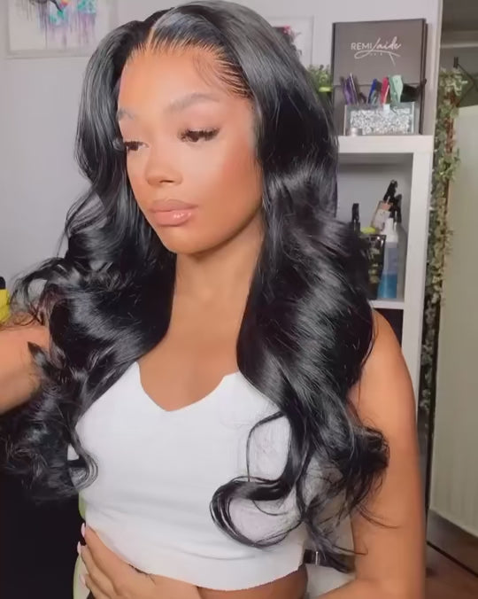 4×4 HD Transparent Body Wave Lace Closure Wigs Human Hair Lace Front Wigs