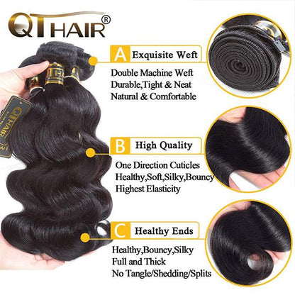 14A Peruvian Body Wave 100% Unprocessed Human Hair 4 Bundles Deals