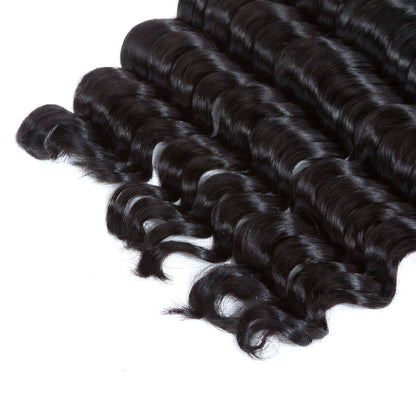 Loose Deep Wave Best Hair extensions 3 Bundles With Frontal