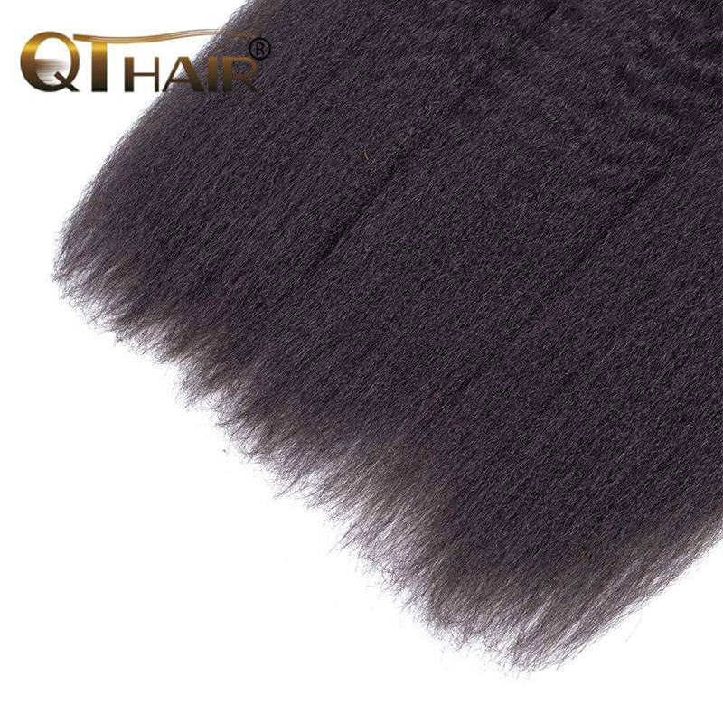 Brazilian Kinky Straight Human Hair 3 Bundles Deals Virgin Hair Weave Extensions
