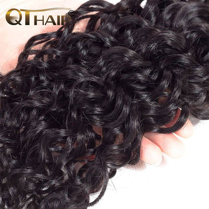 Water Wave Bundles With Frontal Closure Wet And Wavy 100% Unprocessed Brazilian Virgin Human Hair