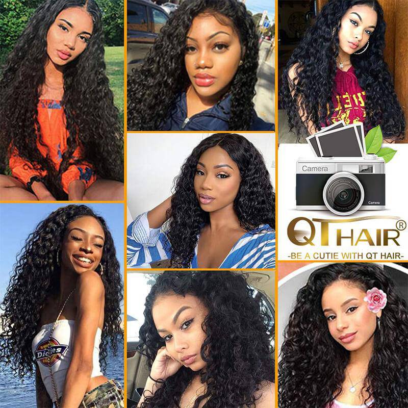 Water Wave Bundles With Frontal Closure Wet And Wavy 100% Unprocessed Brazilian Virgin Human Hair