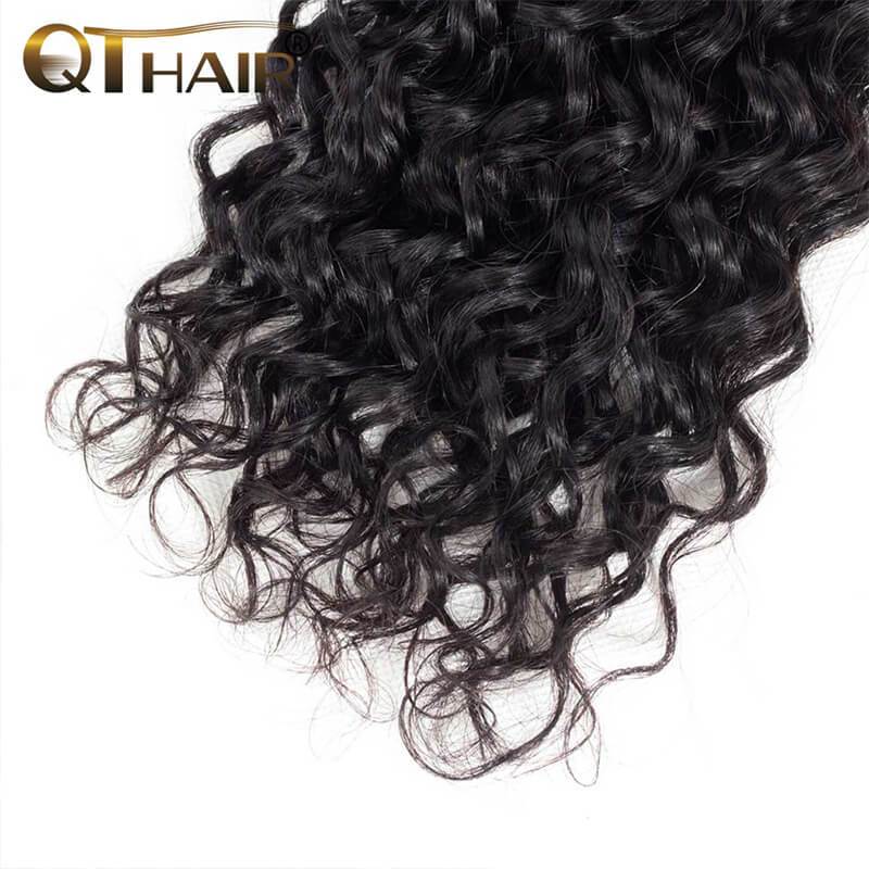 Water Wave Bundles With Frontal Closure Wet And Wavy 100% Unprocessed Brazilian Virgin Human Hair