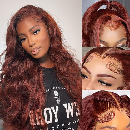 Reddish Brown Lace Front Wigs Human Hair 13x4 Body Wave Wigs Human Hair Wig