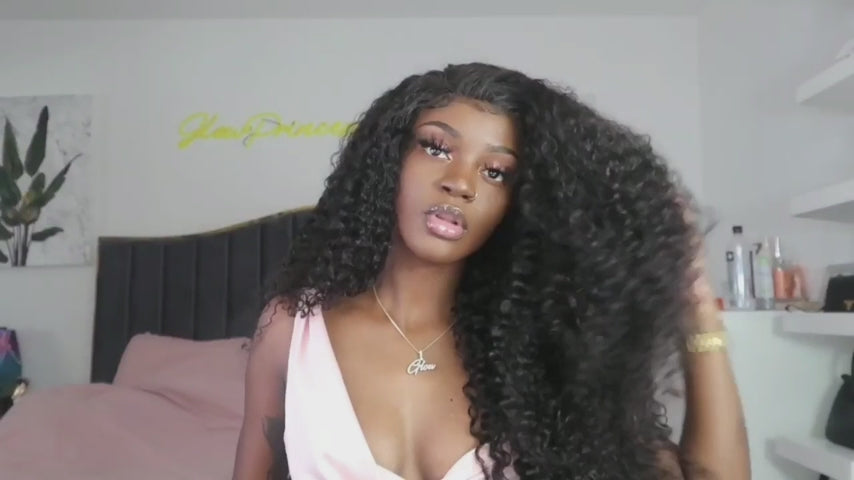 Kinky Curly Lace Front Wigs Human Hair Wigs For Black Women HD 13x4 Curly Wave Lace Front Wigs