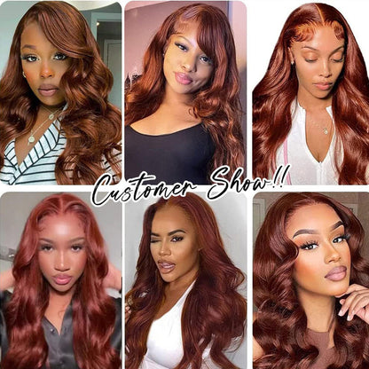 Reddish Brown Lace Front Wigs Human Hair 13x4 Body Wave Wigs Human Hair Wig