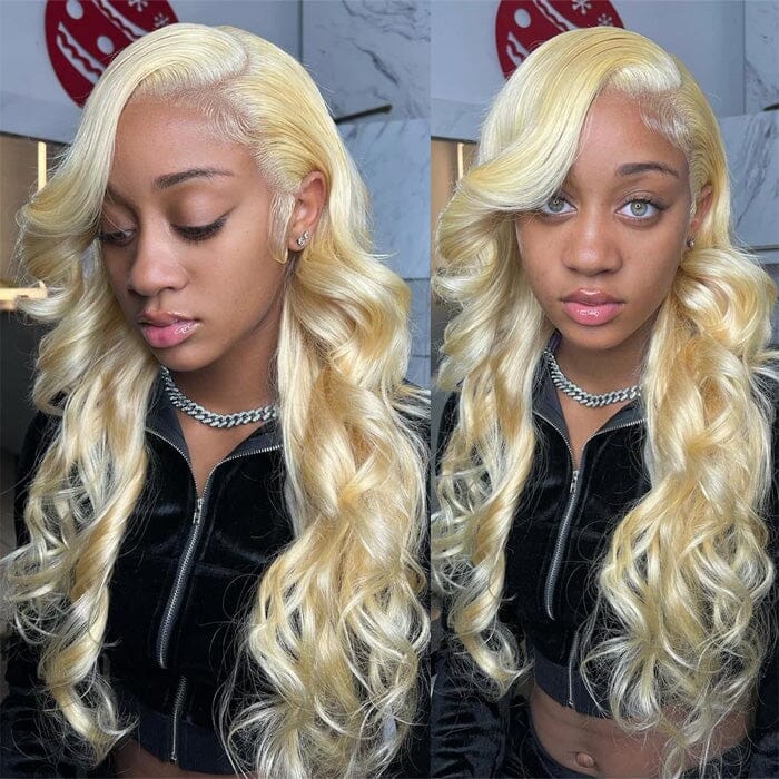 Indian Body Wave Human Hair 613 Blonde 4 Bundles with 4x4 Lace Closure