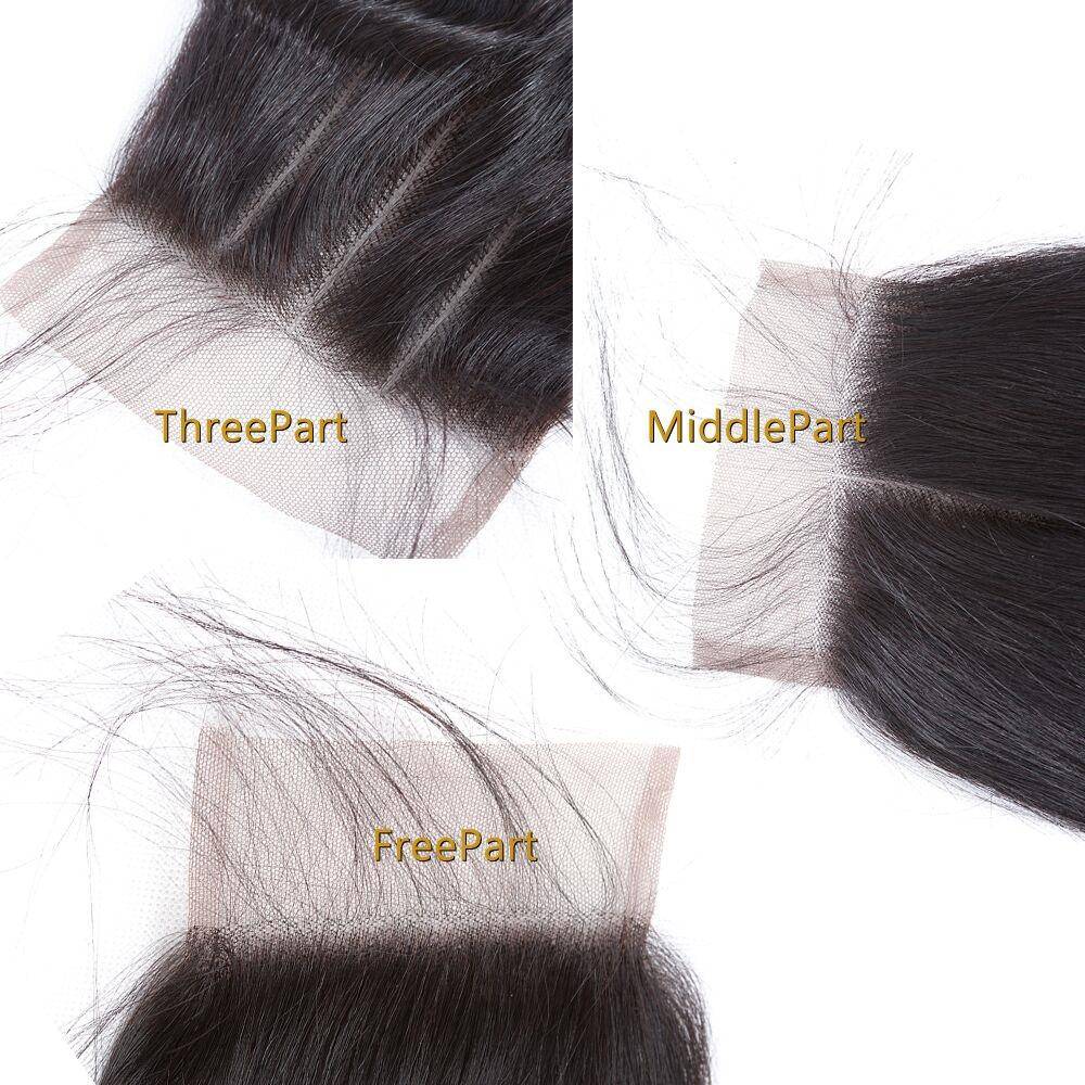 Peruvian Body Wave Human Hair 3 Bundles With 4*4 Lace Closure