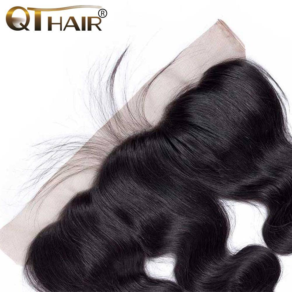 Indian Body Wave Human Hair Weave 3 Bundles with Lace Frontal Ear to Ear