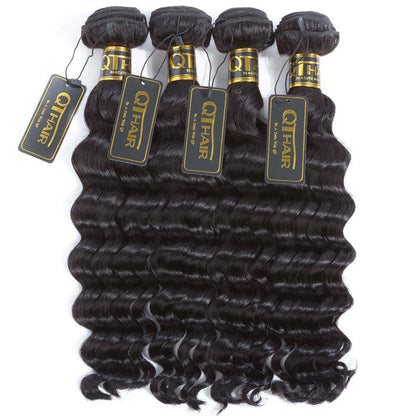 Peruvian Virgin Peruvian Loose Deep Wave Hair 4 Bundles Human Hair Weaves