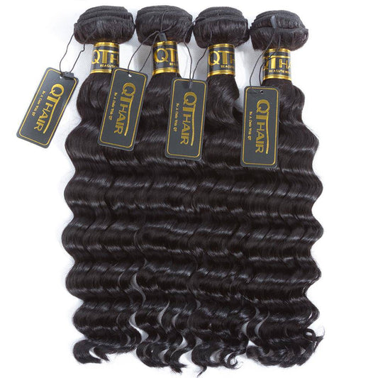 Peruvian Virgin Peruvian Loose Deep Wave Hair 4 Bundles Human Hair Weaves