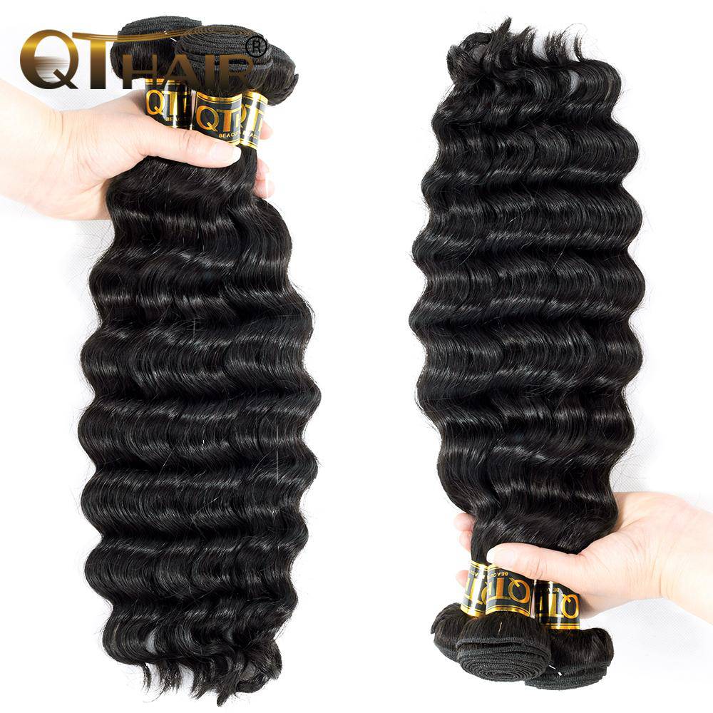 Peruvian Virgin Peruvian Loose Deep Wave Hair 4 Bundles Human Hair Weaves