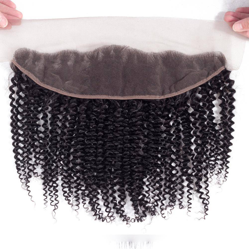 Jerry Curly 3 Bundles With 13x4 Frontal Brazilian Hair Weave Bundles With Frontal