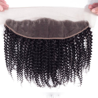 Jerry Curly 3 Bundles With 13x4 Frontal Brazilian Hair Weave Bundles With Frontal