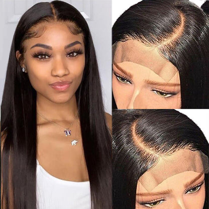 Straight Lace Front Wigs Human Hair for Women 4x4 HD Transparent Lace Closure Wigs