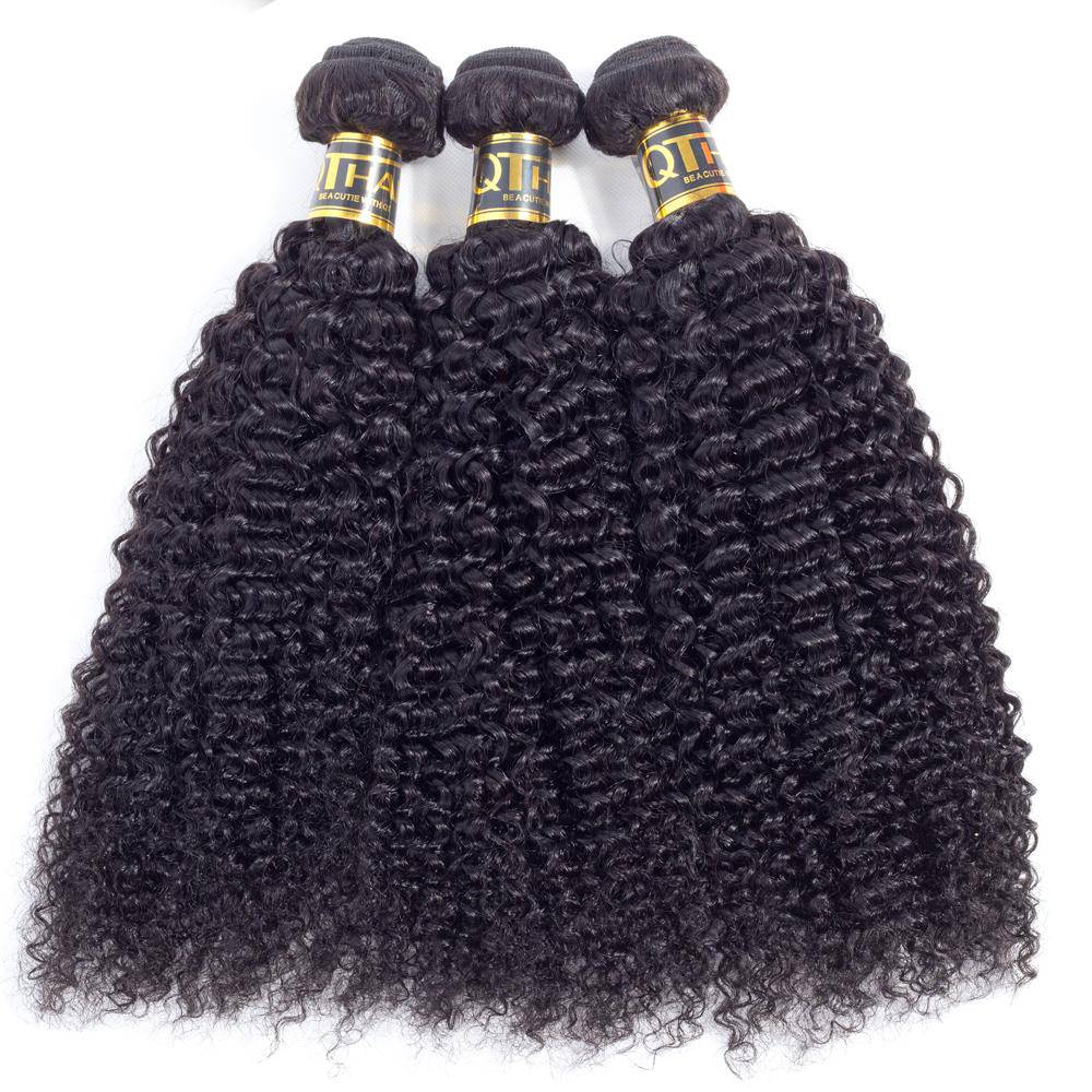 Malaysian 4 Bundles Curly with Lace Frontal 100% Unprocessed Virgin Human Hair