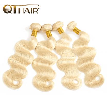 613 Honey Blonde Brazilian Body Wave 100% Human Hair Weave Bundles Deals