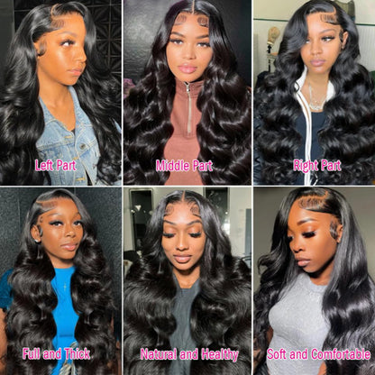 Wear and Go 8x5 Lace Closure Glueless Wigs Human Hair Pre Cut Body Wave Lace Front Wigs