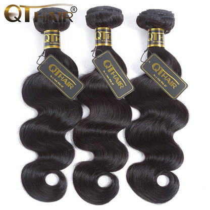 Body Wave Raw Virgin Human Hair Weave Extensions 3 Bundles a Lot for Women
