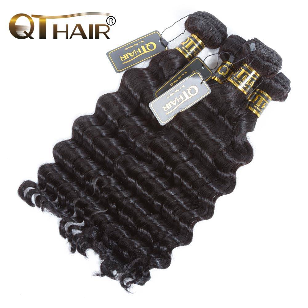 Loose Deep Wave Bundles with Closure Malaysian Virgin Human Hair Extensions