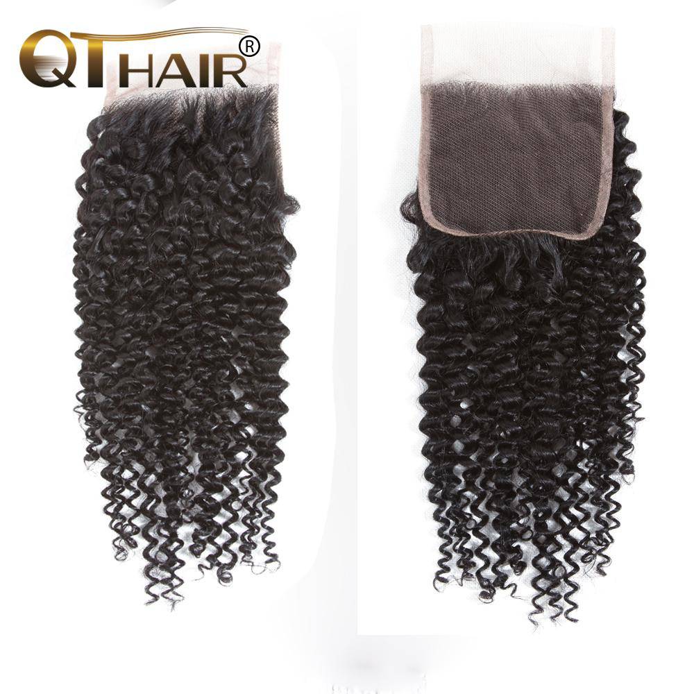 Malaysian Curly Human Hair Extensions 3 Bundles With Lace Closure