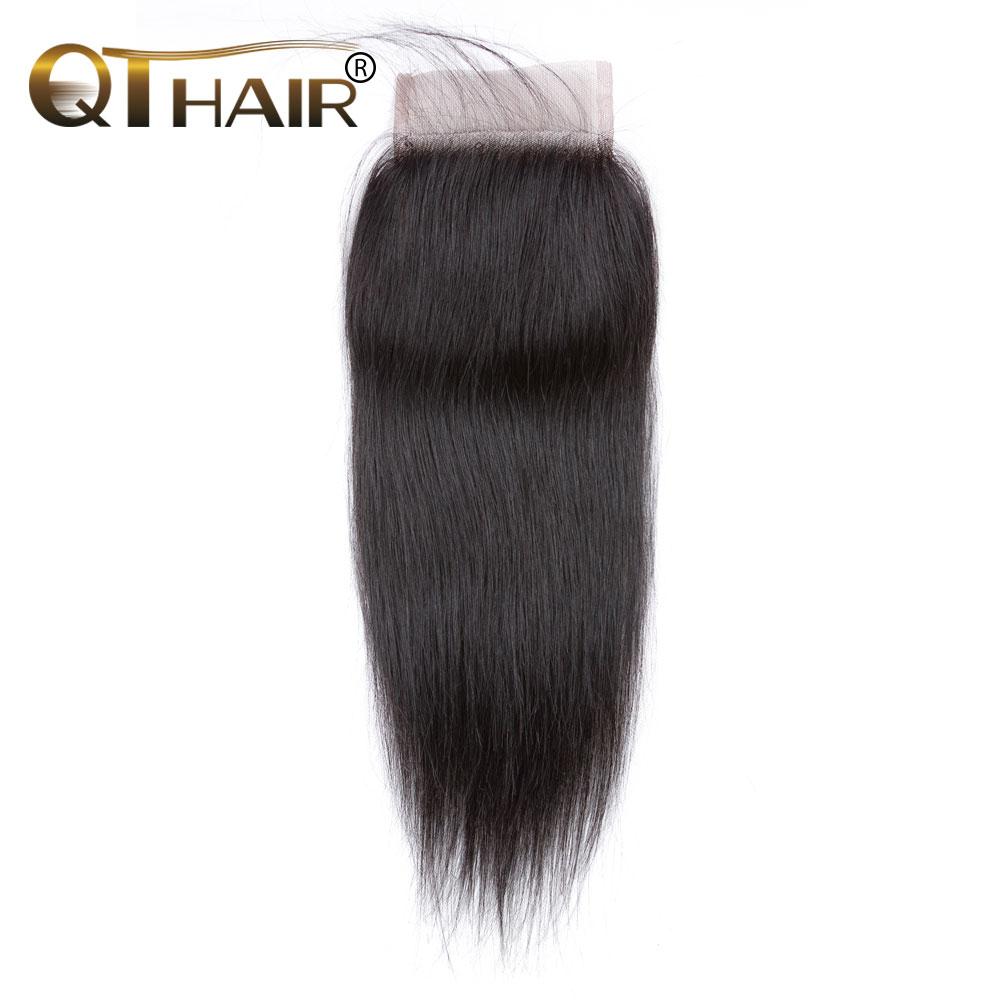 Malaysian Virgin Human Hair 3 Bundles Straight Hair with 4x4 Lace Closure