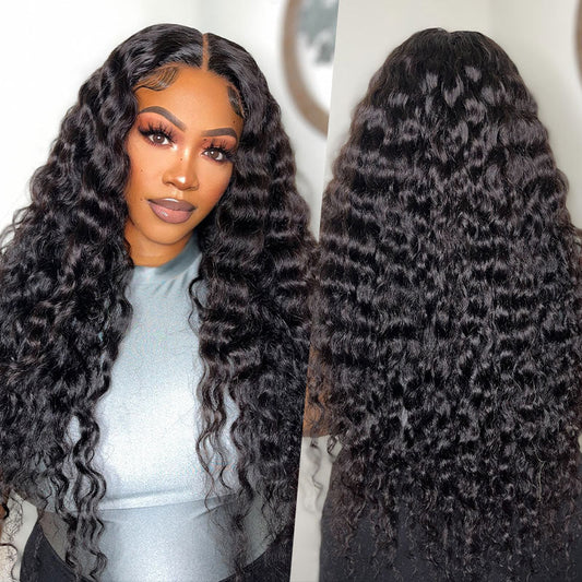 Water Wave Lace Front Wigs Human Hair Wigs For Black Women HD 13x4 Glueless Lace Front Wigs