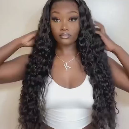 Lace Front Wigs Human Hair Water Wave Virgin Hair 180% Density 4X4 Water Curly Lace Closure Human Hair Wigs