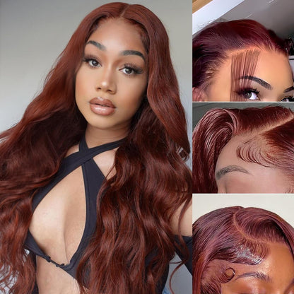 Reddish Brown Lace Front Wigs Human Hair 13x4 Body Wave Wigs Human Hair Wig