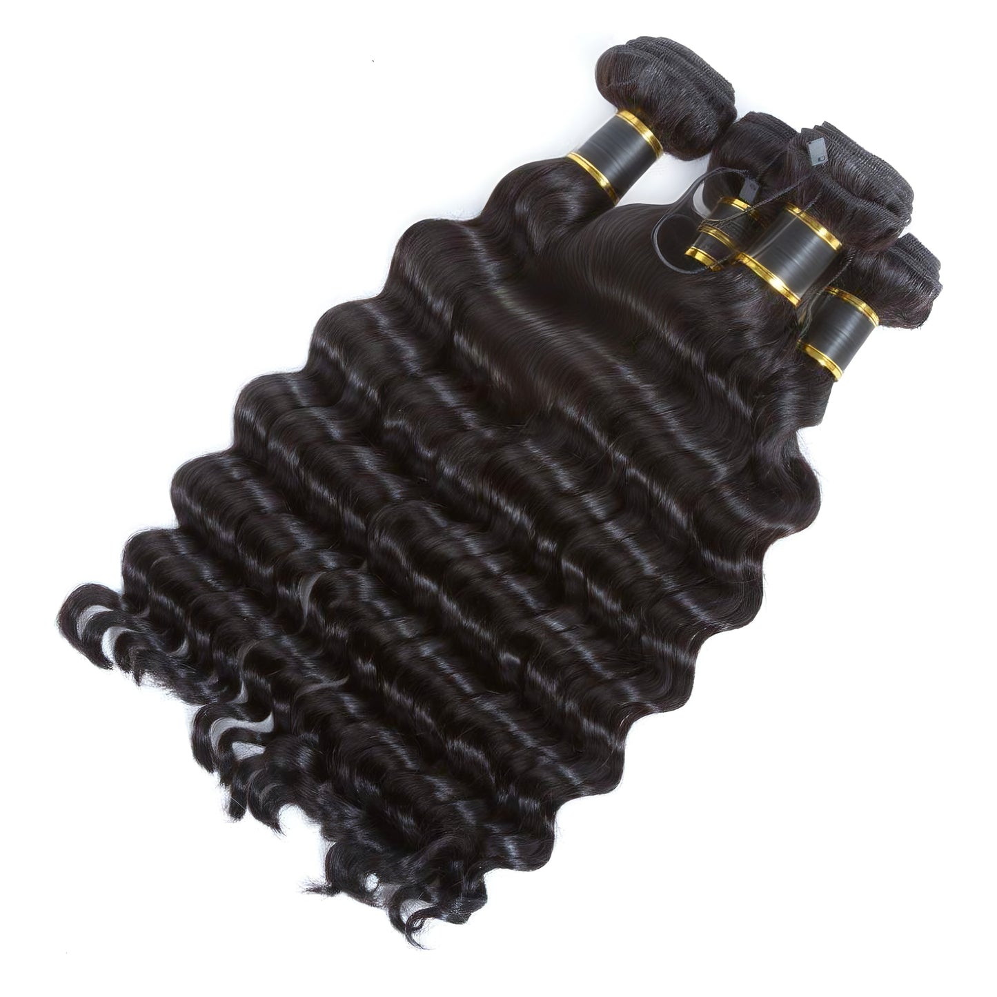 Loose Deep Wave 3 Bundles with Lace Frontal Virgin Human Hair Extensions