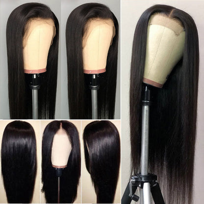 Straight Lace Front Wigs Human Hair for Women 4x4 HD Transparent Lace Closure Wigs