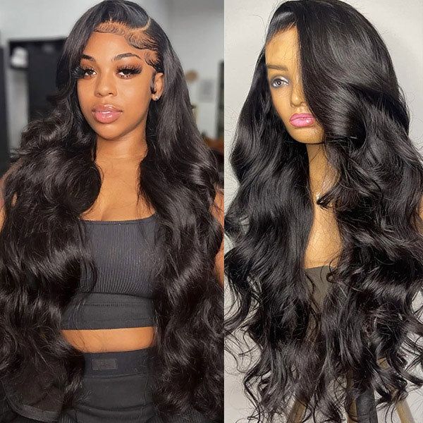13x6 #1 Body Wave Lace Front Wigs Human Hair Pre Plucked Glueless Wigs Human Hair Lace Frontal Wigs