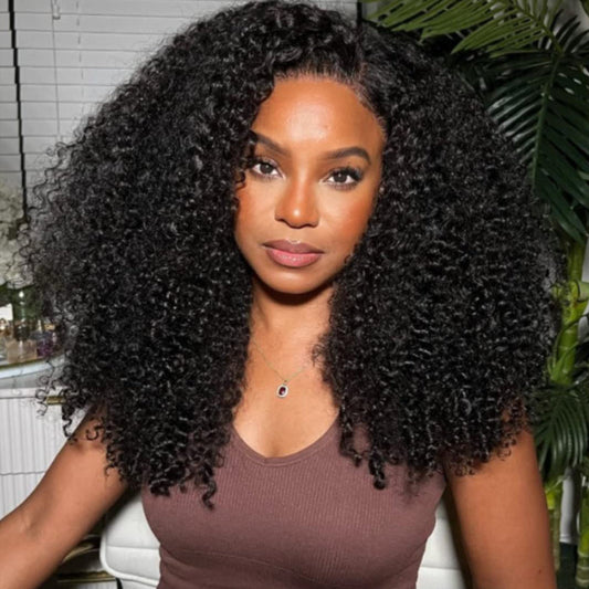 13x6 Kinky Curly Lace Front Wigs Virgin Human Hair HD Transparent Curly Lace Frontal Wig