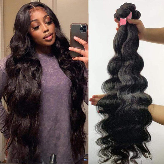 14A Body Wave Hair Human Hair Bundles 100% Unprocessed Virgin Human Hair Weave 3 Bundles Hair