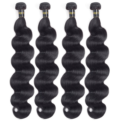 14A Body Wave Hair Human Hair Bundles 100% Unprocessed Virgin Human Hair Weave 4 Bundles Hair