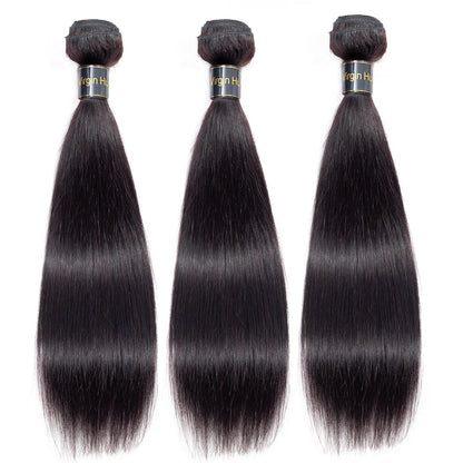 14A Straight Hair Human Hair Bundles 100% Unprocessed Virgin Straight Human Hair Weave 3 Bundles Hair