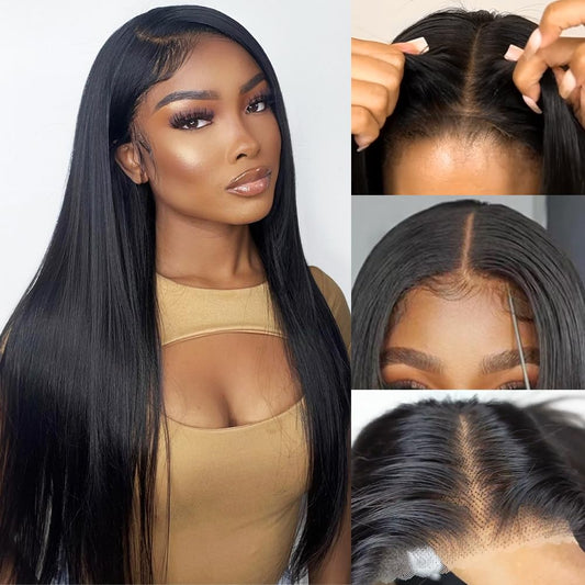 180% Density Straight Wear and Go Glueless Wigs 8×5 HD Lace Front Wigs Human Hair Wig