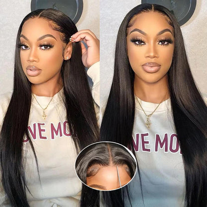 180% Density Straight Wear and Go Glueless Wigs 8×5 HD Lace Front Wigs Human Hair Wig