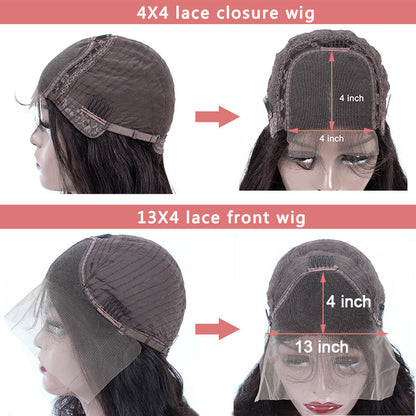 Ombre 1B/30 Highlight Lace Closure Short Bob 13x4 Lace Front Human Hair Wig