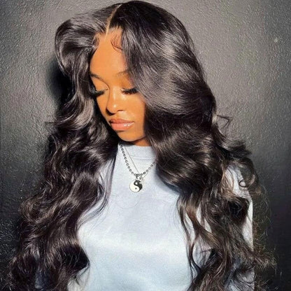4×4 HD Transparent Body Wave Lace Closure Wigs Human Hair Lace Front Wigs