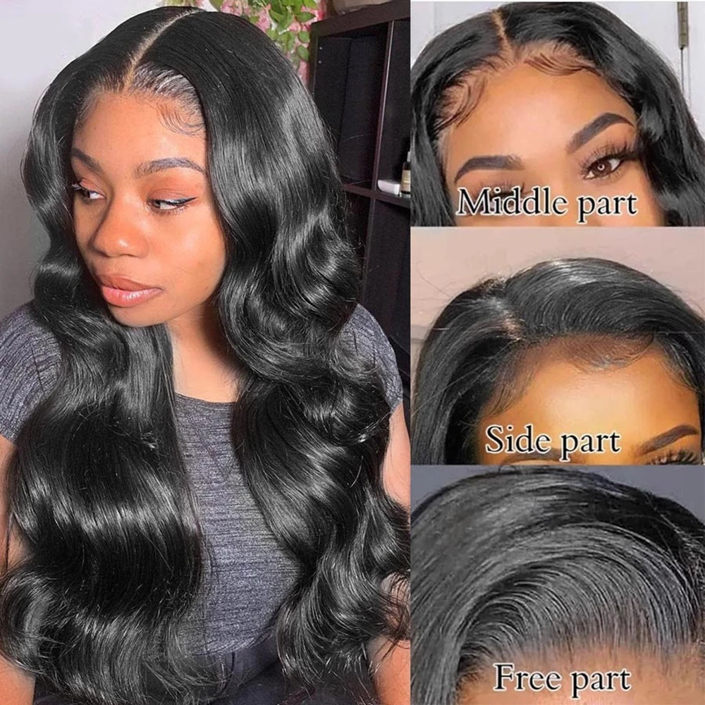 Body Wave 13x4 Lace Front Wigs Human Hair Wide Lace 180 Density Lace Frontal Human Hair Wigs