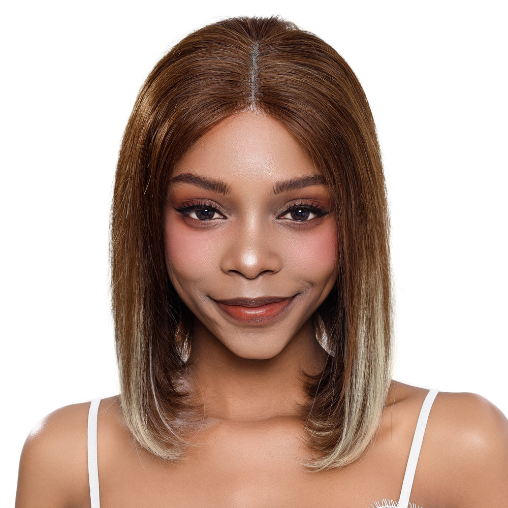 Highlight Ombre Lace Front Bob Wig Human Hair Straight Hair Lace Closure Wigs
